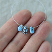 Rare AAA Golden Hills Turquoise Briolette Beads Smooth Teardrops Drops Kazakhstan Lavender Turquoise Gemstone Beads DIY Jewelry Making