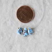 Rare AAA Golden Hills Turquoise Briolette Beads Smooth Teardrops Drops Kazakhstan Lavender Turquoise Gemstone Beads DIY Jewelry Making