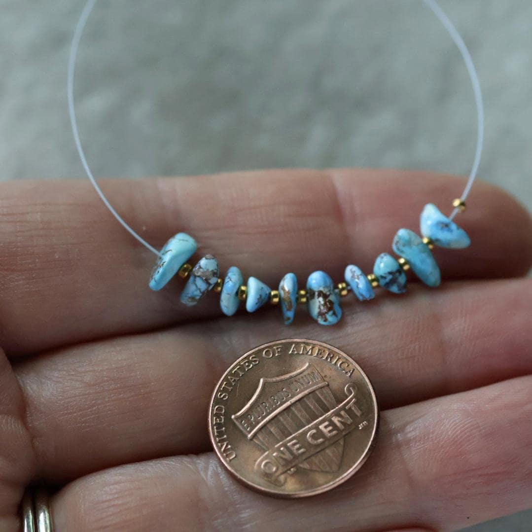 Rare AAA Golden Hills Turquoise Chip Beads Smooth Nuggets Kazakhstan Lavender Turquoise Gemstone Beads DIY Jewelry Making
