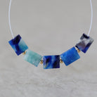 Rare Afghanite Rectangle Beads Faceted Baguette Natural Blue Gemstone 6x8mm 5 Pcs For DIY Jewelry Making