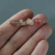 Rare Andesine Faceted Nugget Beads Chunks Red Labradorite Beads for DIY Jewelry Making Earrings Necklace