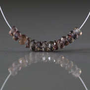 Rare Brown Sapphire Beads Faceted Rondelle 3-3.5mm Natural Sapphire 1” Genuine Gemstone Beads for DIY Jewelry Making Supplies