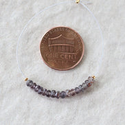 Rare Brown Sapphire Beads Faceted Rondelle 3-3.5mm Natural Sapphire 1” Genuine Gemstone Beads for DIY Jewelry Making Supplies