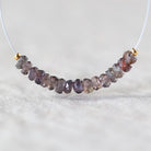 Rare Brown Sapphire Beads Faceted Rondelle 3-3.5mm Natural Sapphire 1” Genuine Gemstone Beads for DIY Jewelry Making Supplies