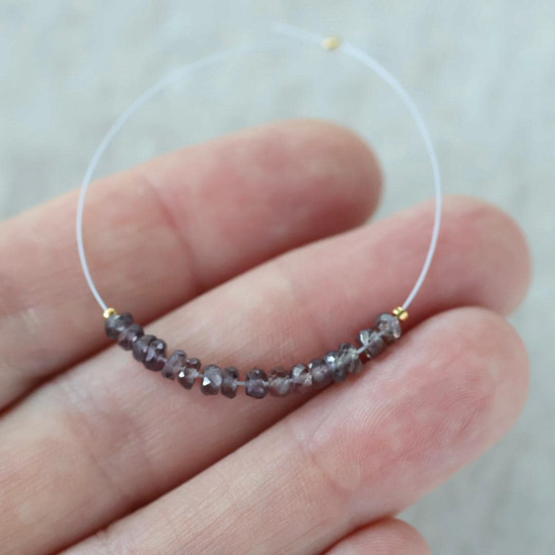 Rare Brown Sapphire Beads Faceted Rondelle 3-3.5mm Natural Sapphire 1” Genuine Gemstone Beads for DIY Jewelry Making Supplies