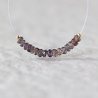 Rare Brown Sapphire Beads Faceted Rondelle 3-3.5mm Natural Sapphire 1” Genuine Gemstone Beads for DIY Jewelry Making Supplies