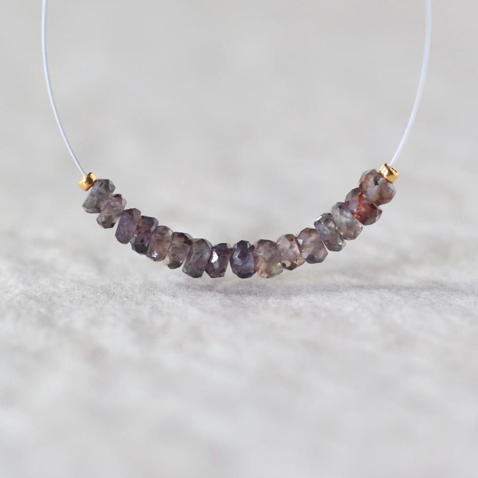Rare Brown Sapphire Beads Faceted Rondelle 3-3.5mm Natural Sapphire 1” Genuine Gemstone Beads for DIY Jewelry Making Supplies