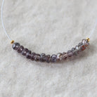 Rare Brown Sapphire Beads Faceted Rondelle 3-3.5mm Natural Sapphire 1” Genuine Gemstone Beads for DIY Jewelry Making Supplies