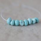 Rare Ethereal Sky Blue Lone Mountain Turquoise Nugget Beads Smooth 5-6mm 8 PCs Nevada Turquoise Gemstone Beads DIY Jewelry Making