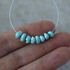 Rare Ethereal Sky Blue Lone Mountain Turquoise Nugget Beads Smooth 5-6mm 8 PCs Nevada Turquoise Gemstone Beads DIY Jewelry Making