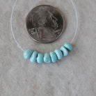Rare Ethereal Sky Blue Lone Mountain Turquoise Nugget Beads Smooth 5-6mm 8 PCs Nevada Turquoise Gemstone Beads DIY Jewelry Making