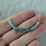 Rare Grandidierite Beads Faceted Oval Rondelle 3mm Natural Teal Gemstone for DIY Jewelry Making Supply