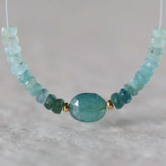 Rare Grandidierite Beads Faceted Oval Rondelle 3mm Natural Teal Gemstone for DIY Jewelry Making Supply