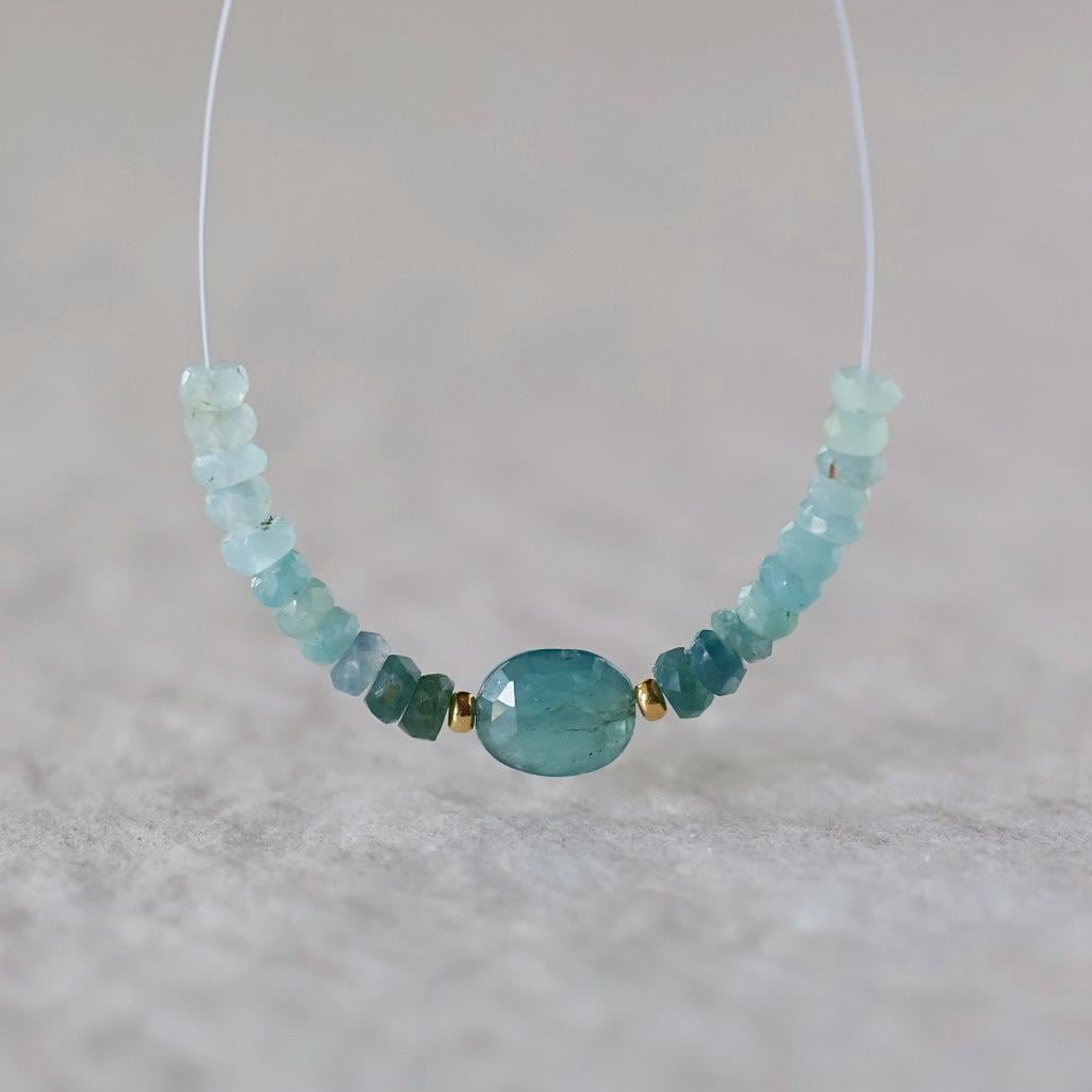 Rare Grandidierite Beads Faceted Oval Rondelle 3mm Natural Teal Gemstone for DIY Jewelry Making Supply