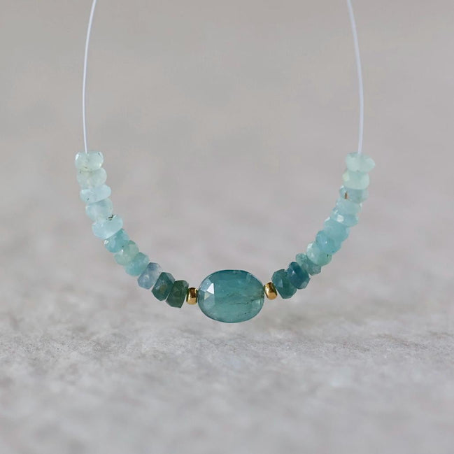 Rare Grandidierite Beads Faceted Oval Rondelle 3mm Natural Teal Gemstone for DIY Jewelry Making Supply