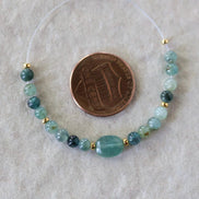 Rare Grandidierite Beads Faceted Oval Smooth Round 3.5mm Natural Teal Gemstone for DIY Jewelry Making Supply
