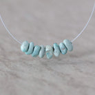 Rare Ice Blue Lone Mountain Turquoise Nugget Beads Smooth 5-6mm 8 PCs Nevada Turquoise Gemstone Beads DIY Jewelry Making