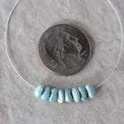 Rare Ice Blue Lone Mountain Turquoise Nugget Beads Smooth 5-6mm 8 PCs Nevada Turquoise Gemstone Beads DIY Jewelry Making