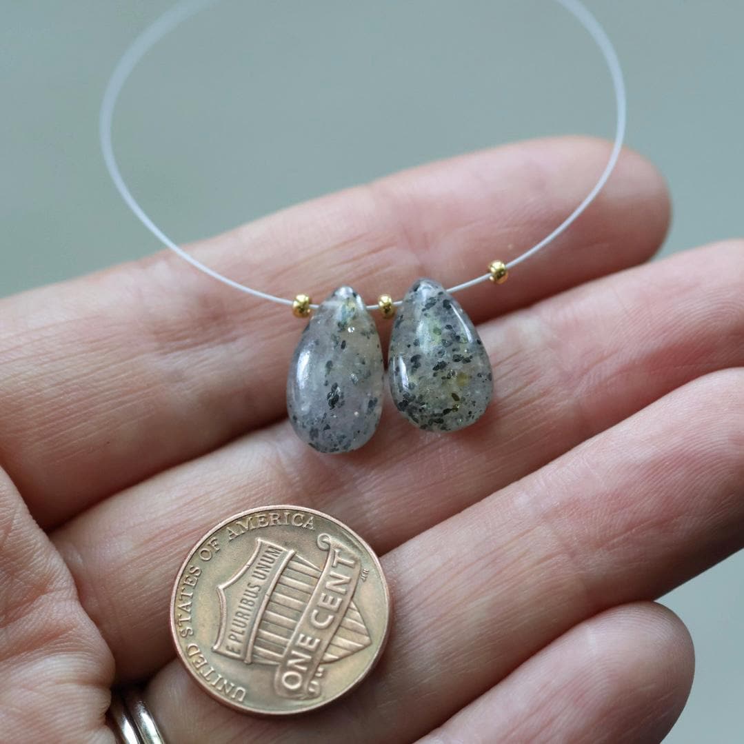 Rare Natural Black Sunstone Briolette Beads Teardrop Pear Bead Genuine Gemstone Bead for Jewelry Making Beading Craft Gift Beads Abundance