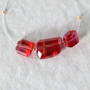 Rare Padparadscha Sapphire Faceted Bead 13mm x 11mm Nugget Stone Chunk Gemstone Bead for Jewelry Making Beading Craft Gift Bead