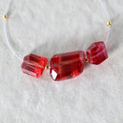 Rare Padparadscha Sapphire Faceted Bead 13mm x 11mm Nugget Stone Chunk Gemstone Bead for Jewelry Making Beading Craft Gift Bead