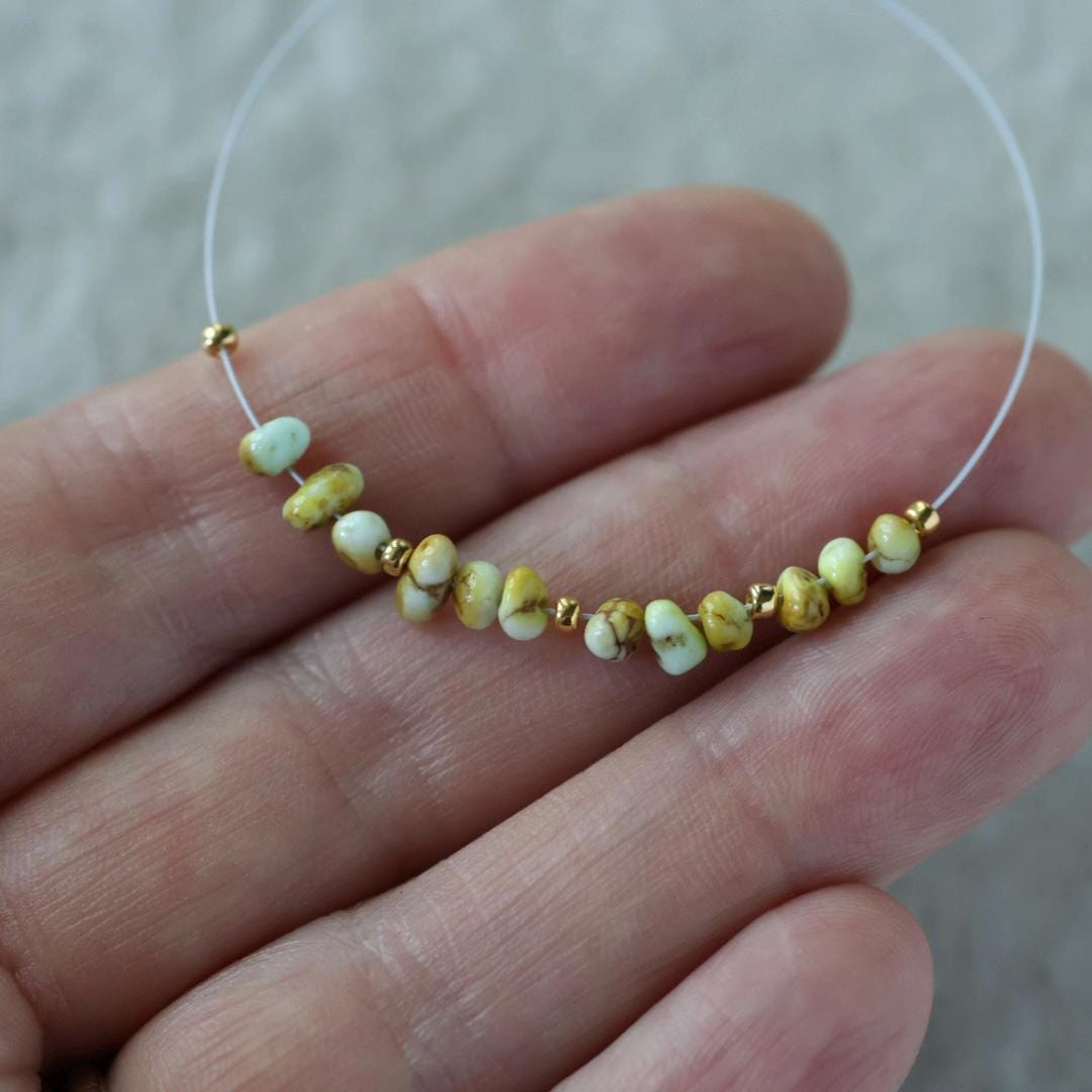 Rare Palomino Variscite Nugget Beads Tiny 3-4mm Petrified Wood Gemstone for DIY Jewelry Making Supplies