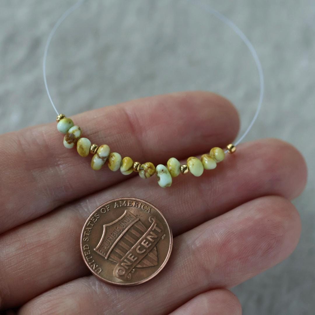 Rare Palomino Variscite Nugget Beads Tiny 3-4mm Petrified Wood Gemstone for DIY Jewelry Making Supplies