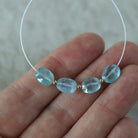 Sky Blue Kyanite Oval Beads Faceted 4 PCs 7x9mm Natural Gemstone for DIY Jewelry Making Earrings Supplies