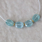 Sky Blue Kyanite Oval Beads Faceted 4 PCs 7x9mm Natural Gemstone for DIY Jewelry Making Earrings Supplies