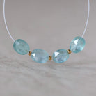 Sky Blue Kyanite Oval Beads Faceted 4 PCs 7x9mm Natural Gemstone for DIY Jewelry Making Earrings Supplies