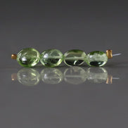 Spring Green Tourmaline Oval Beads Smooth 4 PCs Gem Quality Gemstone Beads DIY Jewelry Making Gift October Birthstone