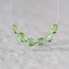 Spring Green Tourmaline Beads - Smooth Oval Natural Gemstone 4 Pcs