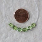 Spring Green Tourmaline Beads - Smooth Oval Natural Gemstone 4 Pcs