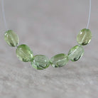 Spring Green Tourmaline Beads - Smooth Oval Natural Gemstone 4 Pcs