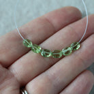 Spring Green Tourmaline Beads - Smooth Oval Natural Gemstone 4 Pcs