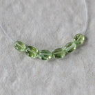 Spring Green Tourmaline Beads - Smooth Oval Natural Gemstone 4 Pcs