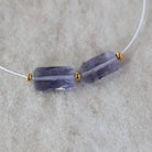 Top Quality AAA Iolite Beads Rectangle Faceted Pillow 6x8mm 2 Pcs Natural Gemstone Beads for DIY Jewelry Making DIY Necklace Earrings