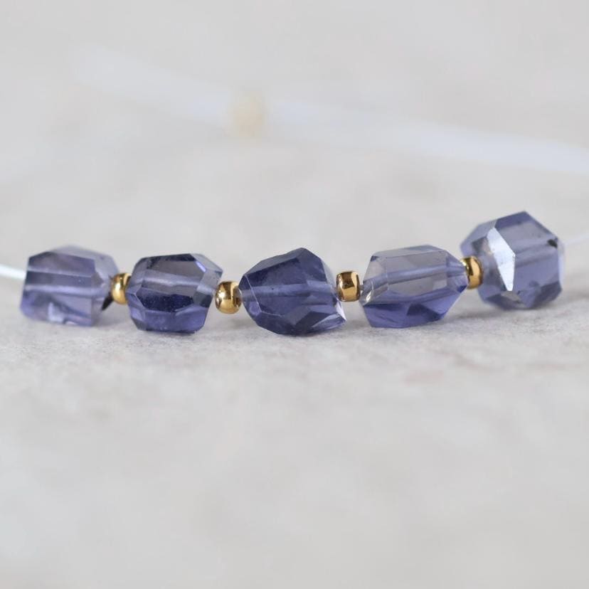 Superb AAA Iolite Nugget Beads Chunks Stones 6mm 5 Pcs Natural Gemstone for DIY Jewelry Making DIY Necklace Earrings