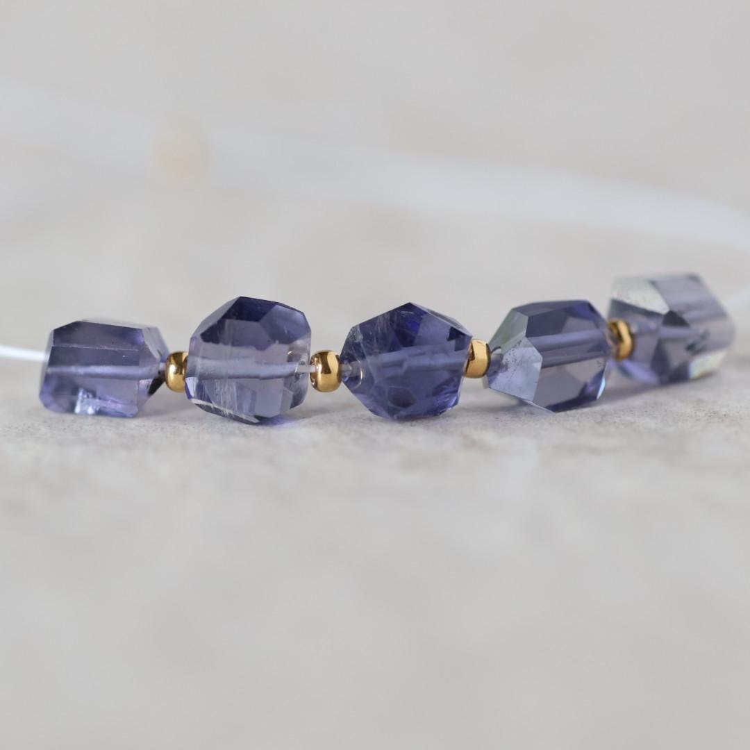 Superb AAA Iolite Nugget Beads Chunks Stones 6mm 5 Pcs Natural Gemstone for DIY Jewelry Making DIY Necklace Earrings