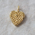 Textured Heart Charm Pendant 24k Gold Vermeil Sterling Silver 1 Piece for DIY Jewelry Making