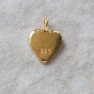 Textured Heart Charm Pendant 24k Gold Vermeil Sterling Silver 1 Piece for DIY Jewelry Making