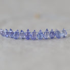 Tiny 3mm AAA Tanzanite Beads Smooth Drops Briolette 9 Pcs Natural Purple Gemstone for DIY Jewelry Making Necklace Earrings
