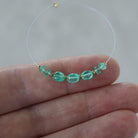 Tiny 3mm Colombian Emerald Oval Beads Smooth Rondelle Gem Quality Natural Gemstone for DIY Jewelry Making