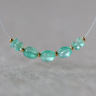 Tiny 3mm Colombian Emerald Oval Beads Smooth Rondelle Gem Quality Natural Gemstone for DIY Jewelry Making