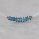 Tiny 3mm Natural London Blue Topaz Bead Faceted Rondelle Natural Gemstone for DIY Jewelry Making Supplies Earrings