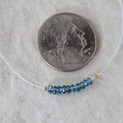Tiny 3mm Natural London Blue Topaz Bead Faceted Rondelle Natural Gemstone for DIY Jewelry Making Supplies Earrings