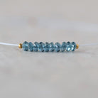 Tiny 3mm Natural London Blue Topaz Bead Faceted Rondelle Natural Gemstone for DIY Jewelry Making Supplies Earrings