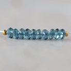 Tiny 3mm Natural London Blue Topaz Bead Faceted Rondelle Natural Gemstone for DIY Jewelry Making Supplies Earrings