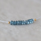 Tiny 3mm Natural London Blue Topaz Bead Faceted Rondelle Natural Gemstone for DIY Jewelry Making Supplies Earrings
