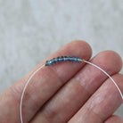 Tiny 3mm Natural London Blue Topaz Bead Faceted Rondelle Natural Gemstone for DIY Jewelry Making Supplies Earrings